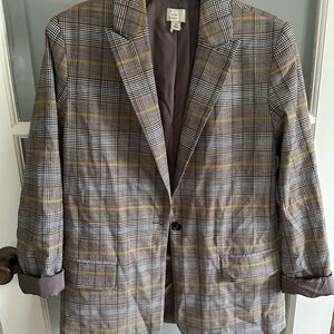 a new day Brown/Gray and Yellow Sport Coat Blazer